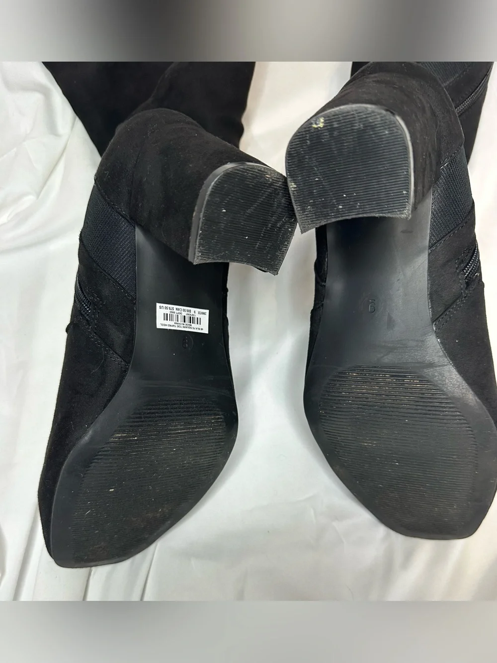 Torrid Black Knee-High Block Heel wide calf Boots - size 9